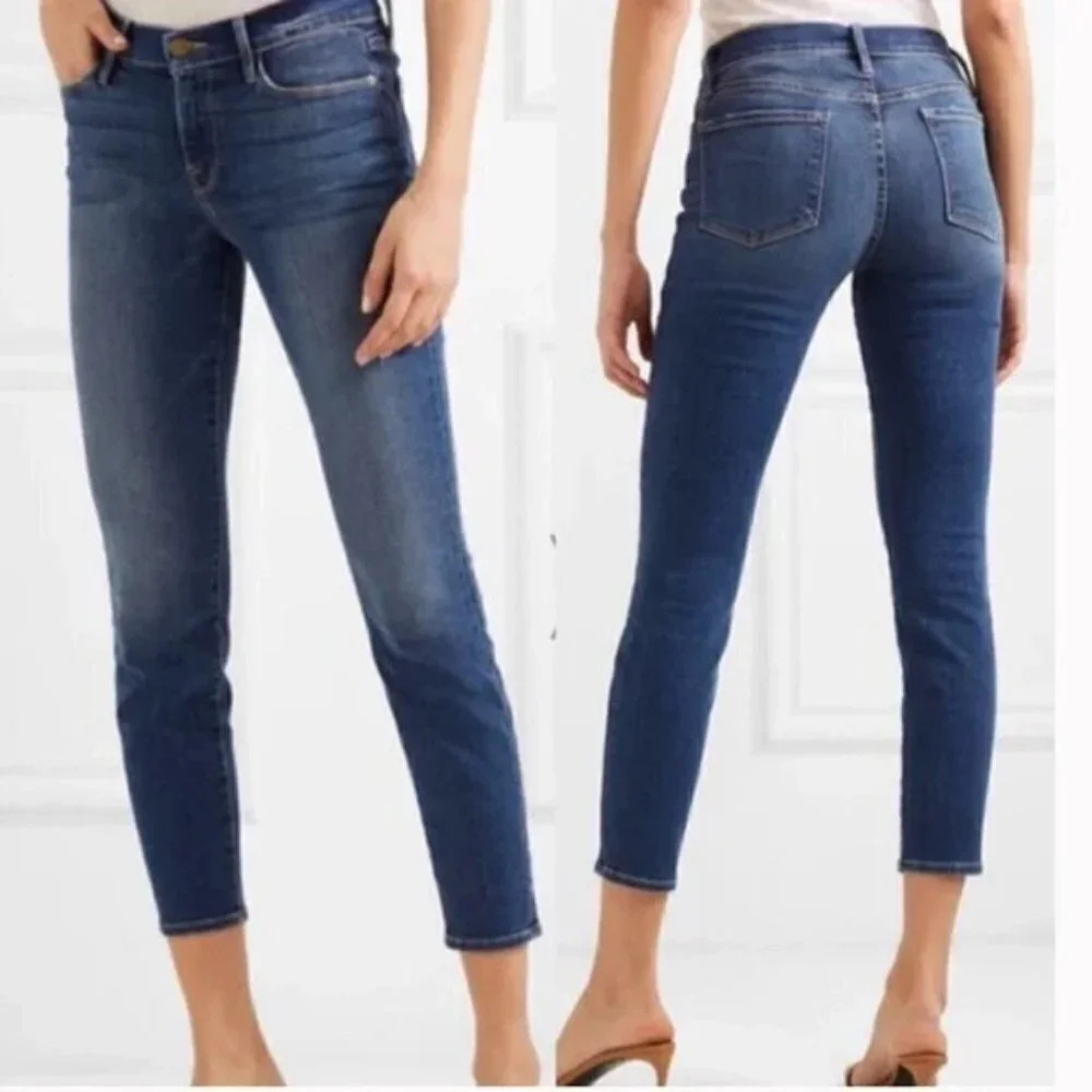 Frame Le Skinny de Jeanne Crop Jeans